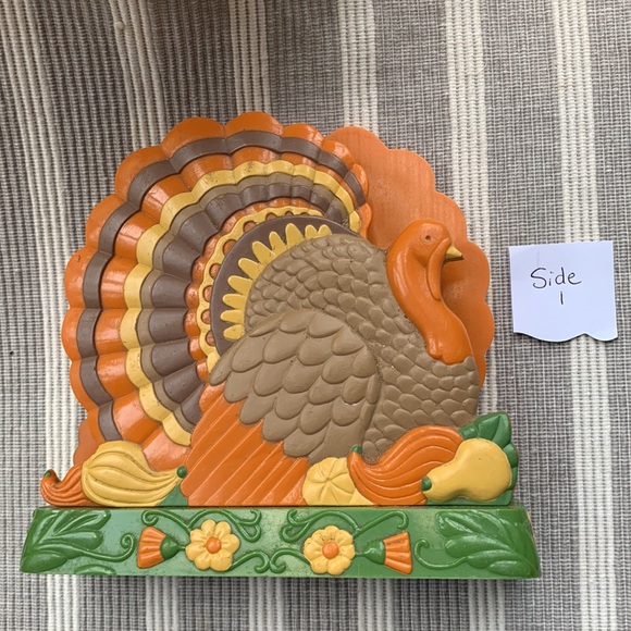 Vintage Plastic Thanksgiving Turkey Napkin Holder - Picture 12 of 16